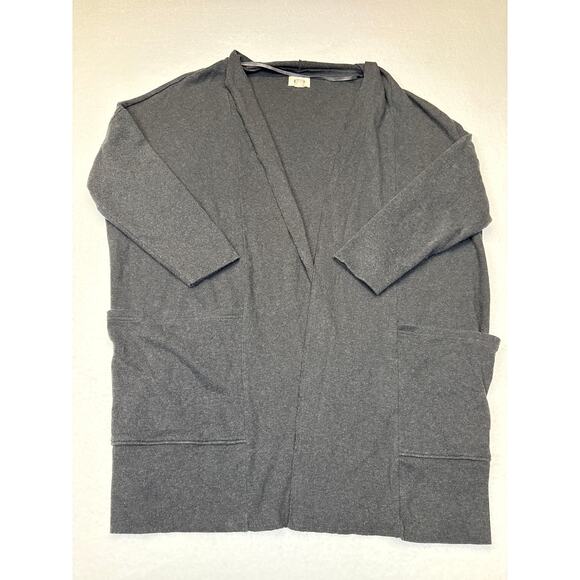 Pact airplane cardigan size women’s size m/L charcoal - Picture 4 of 11